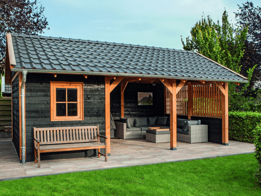 Blockhaus mit Veranda