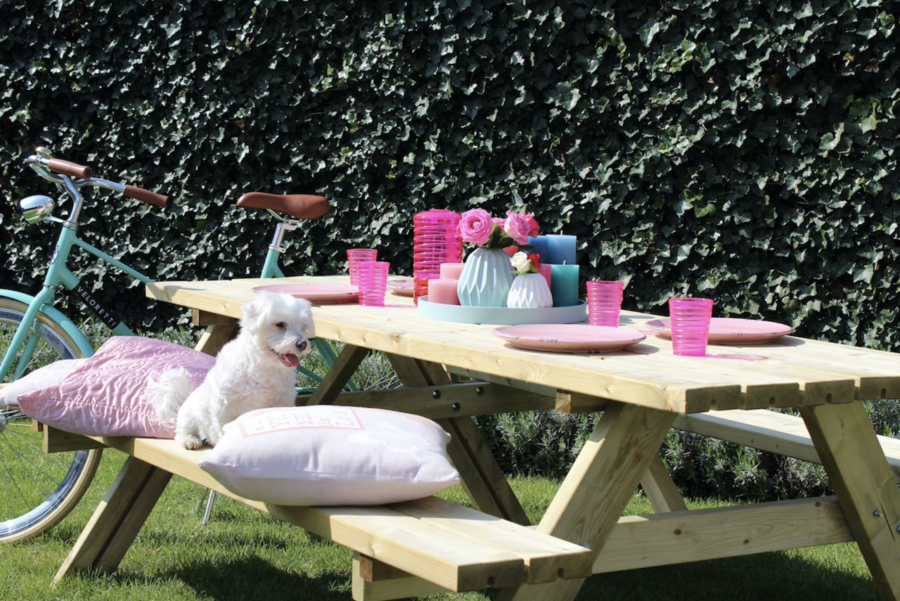 Imprägnierter 4-Personen-Picknicktisch