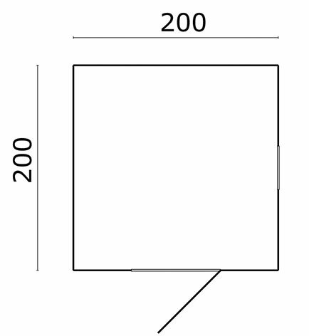 Gartenhaus / Gartenschrank Olaf 200 x 200 x 230 cm Druckimpr&auml;gniertes Holz