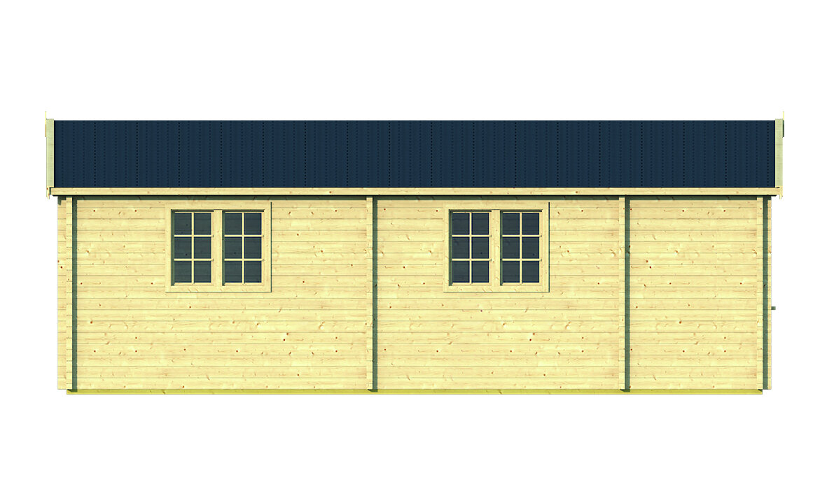 Blockhaus Azores 941 x 848 x 317 cm &ndash; Fertighaus aus Holz &ndash; Luxus-Gartenhaus