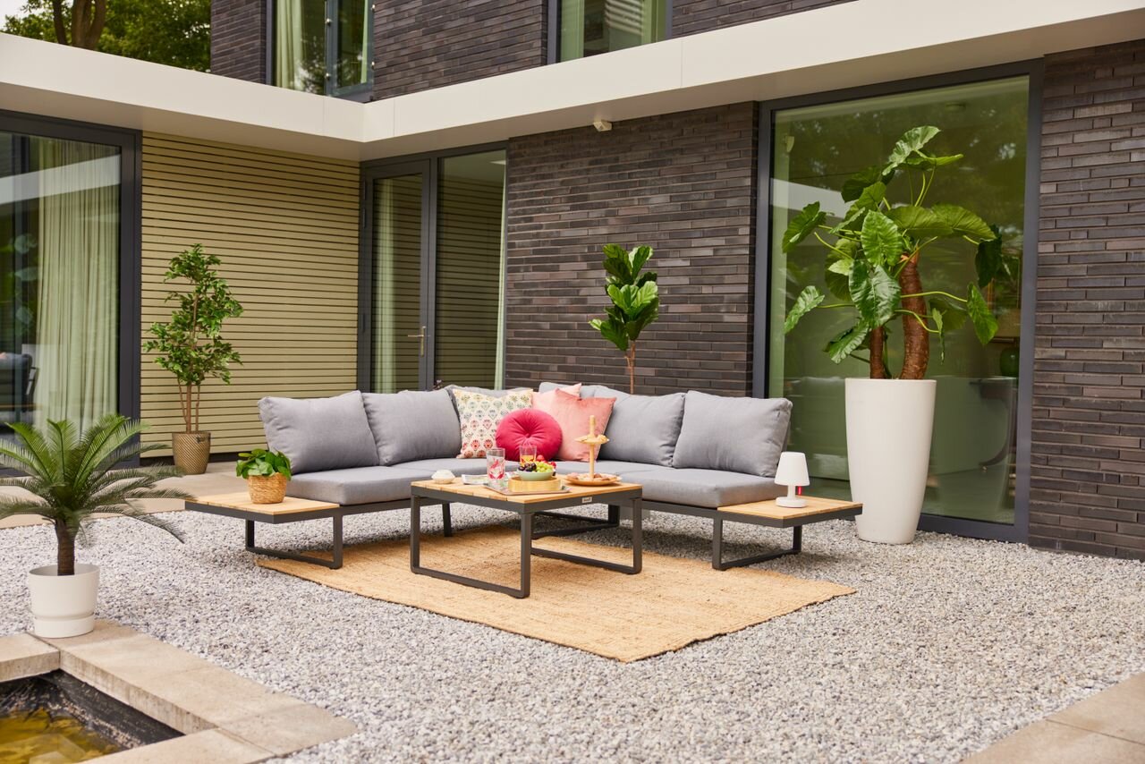 Madeira Hoek Loungeset inclusief tafel - Hartman