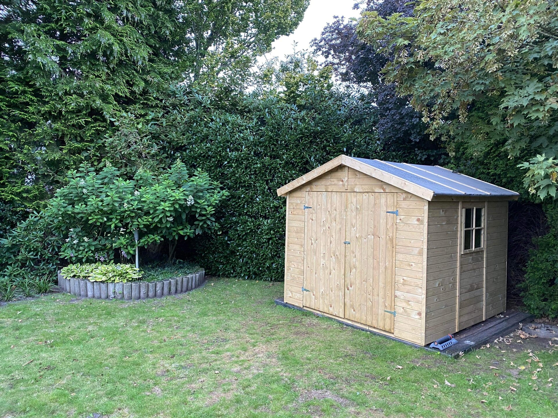 Gartenhaus Hugo 225 x 225 x 220 cm, impr&auml;gniert, Wandst&auml;rke 16 mm - Gartenschrank