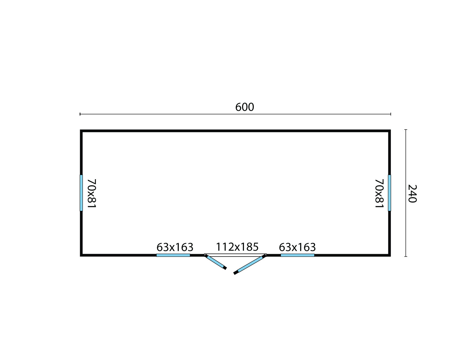 Zirkuswagen aus unbehandelter Fichte 600 x 237 x 326 cm mit Veranda - Zirkuswagen Johnny