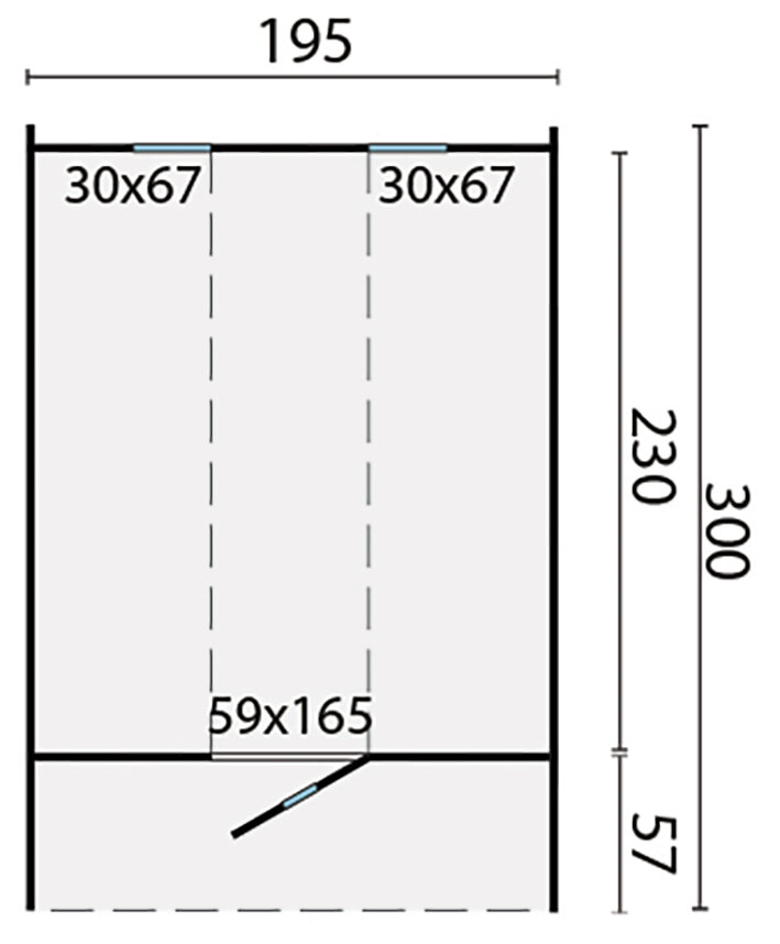 Saunafass &Oslash;205 x 300 cm