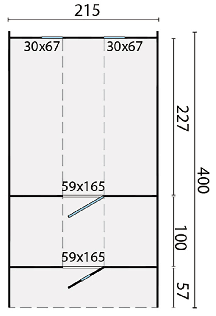 Saunafass &Oslash;205 x 400 cm