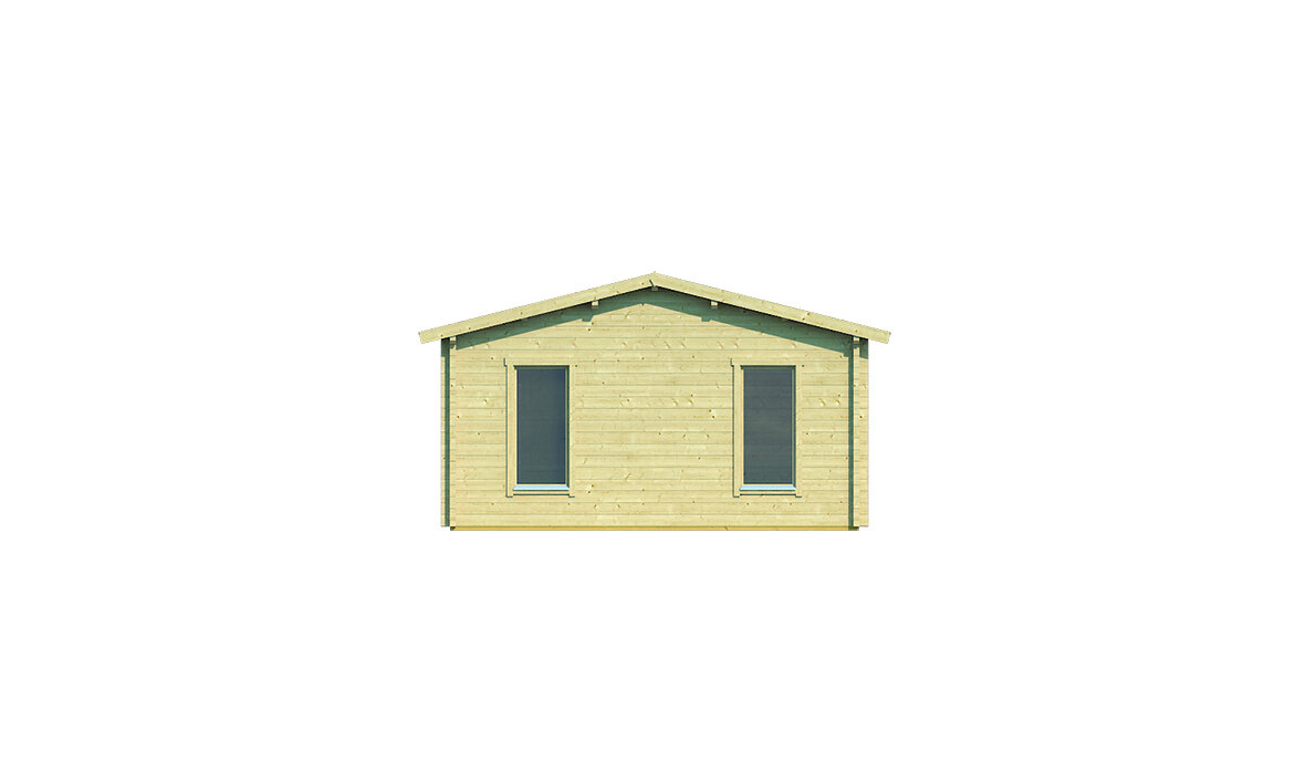 Blockhaus Slane 1400 x 490 x 287 cm &ndash; Fertighaus aus Holz &ndash; Luxus-Gartenhaus