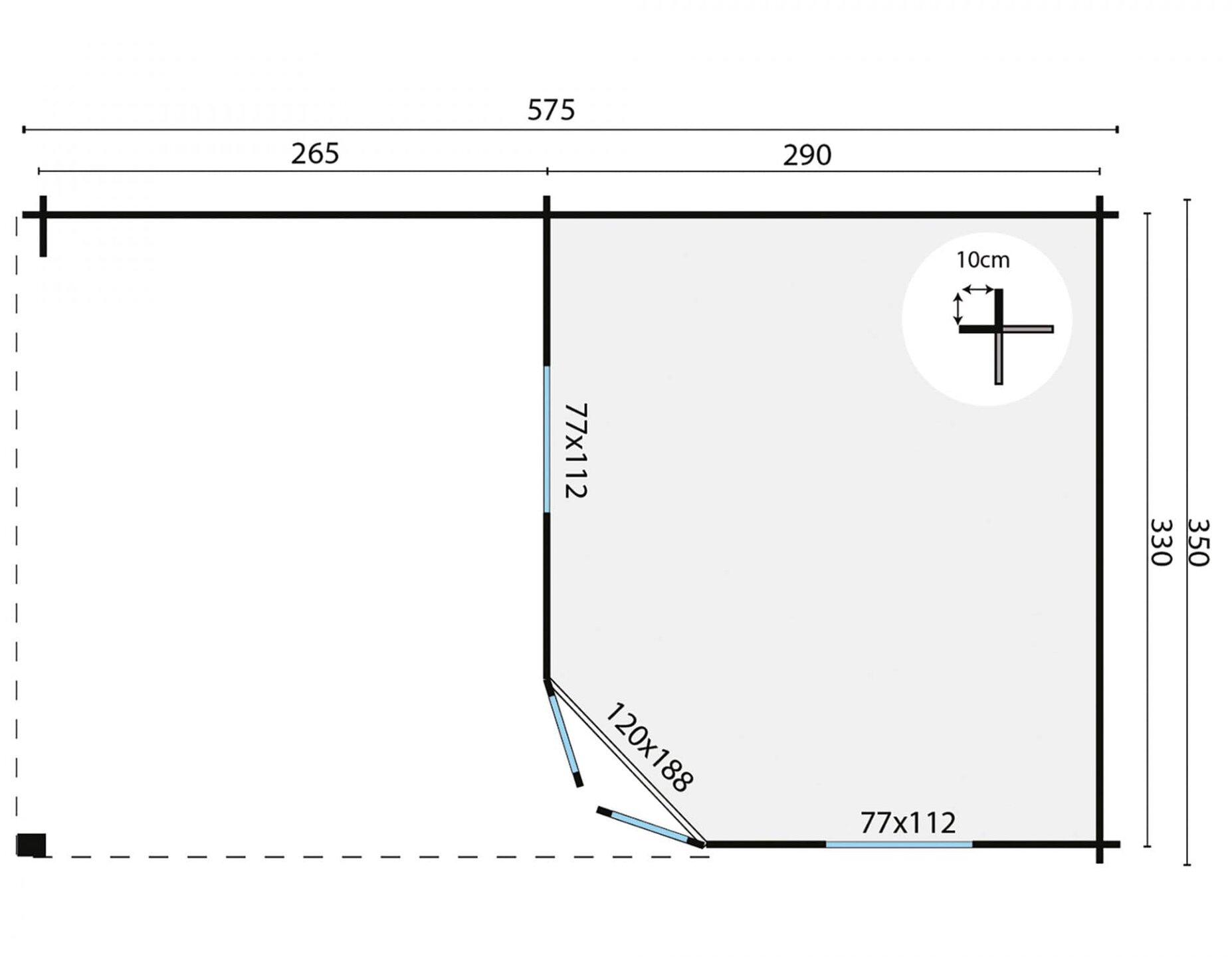 Blokhut Christoffer 575 x 350
