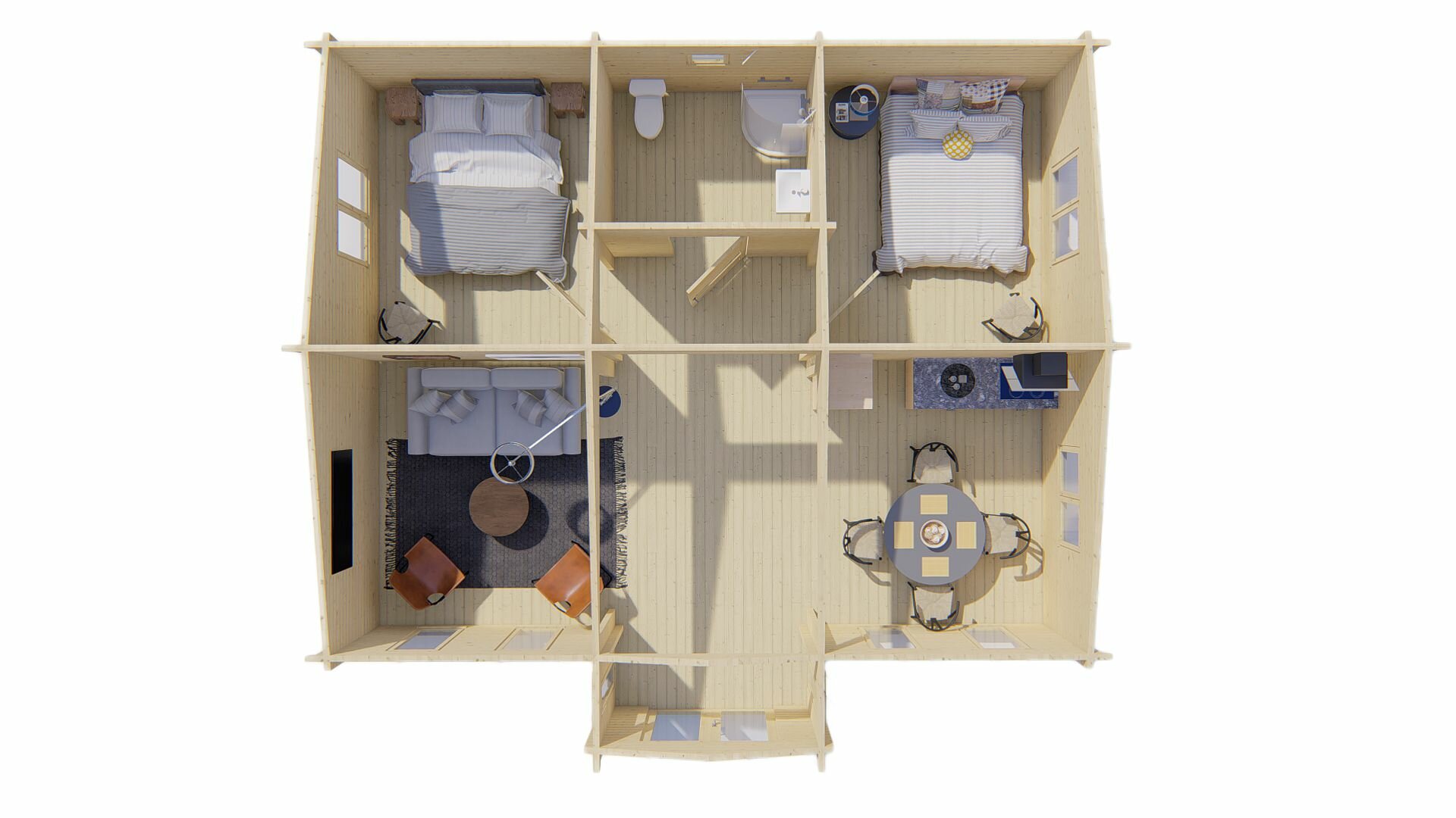 Blockhaus Mullingar 850 x 790 x 317 cm Wandst&auml;rke 70 mm