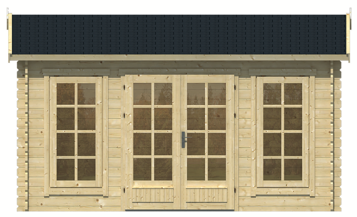 Blokhut Arne 450 x 350 x 264 cm Wanddikte 28 mm