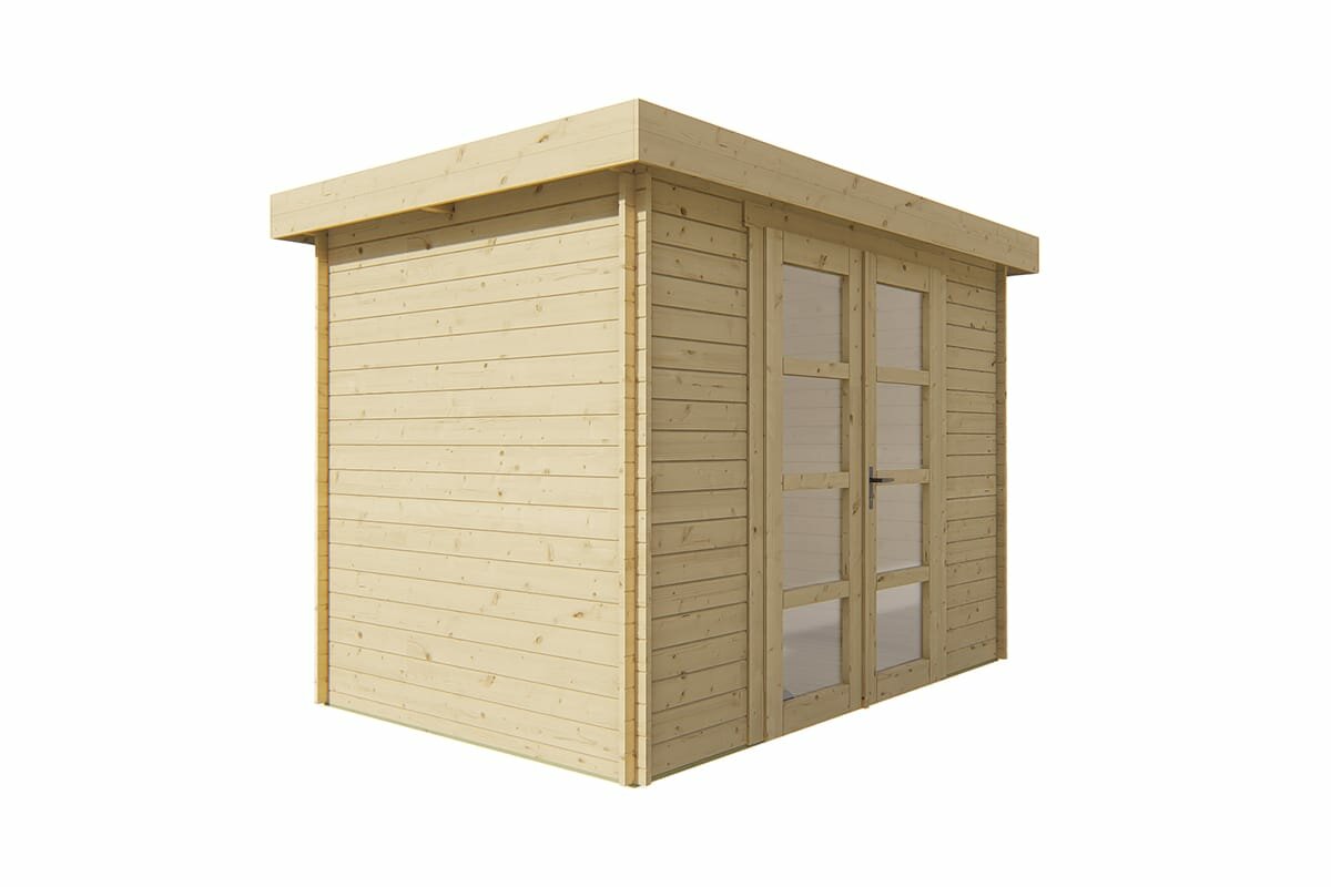Gartenhaus Minimodern unbehandelt 300 x 200 x 230 cm - Wandst&auml;rke 28 mm