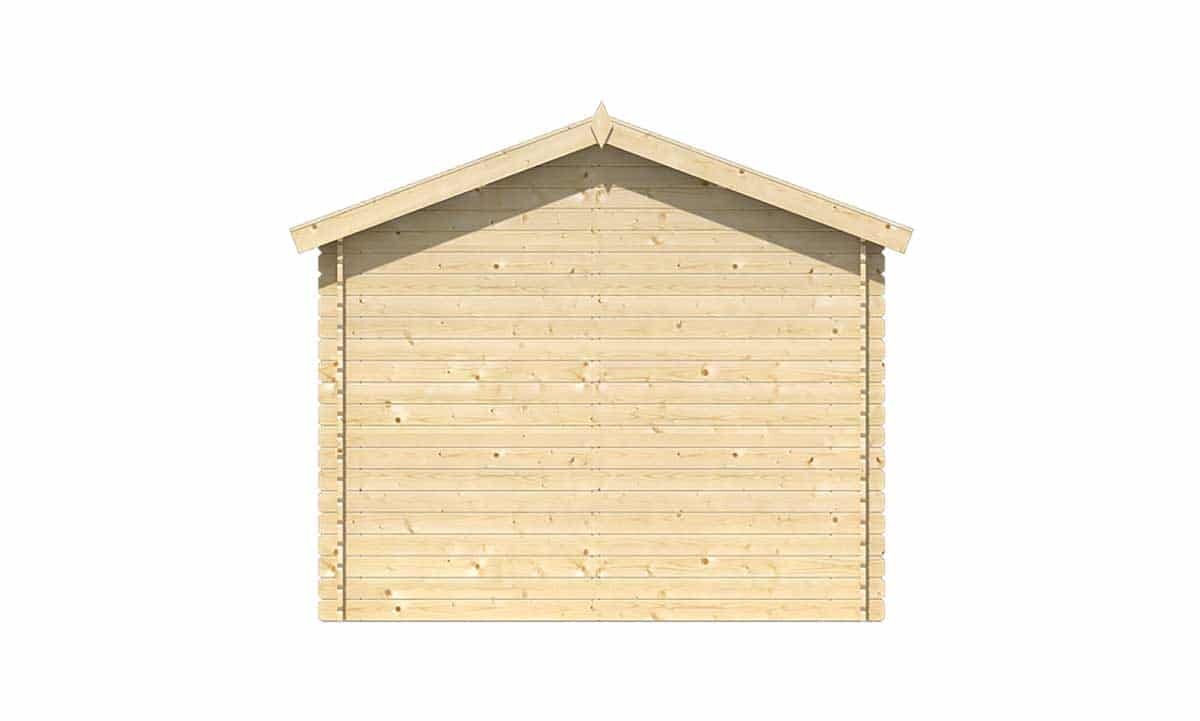  Gartenhaus Ove mit Vordach 590 x 300 x 276 cm - Wandstarke 28 mm