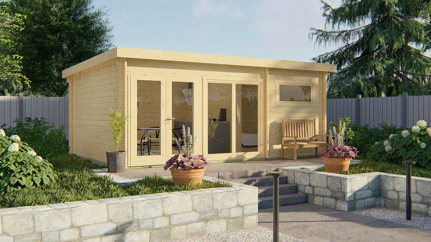 Blockhaus Flow 595 x 400 x 223 cm - Gartenhaus