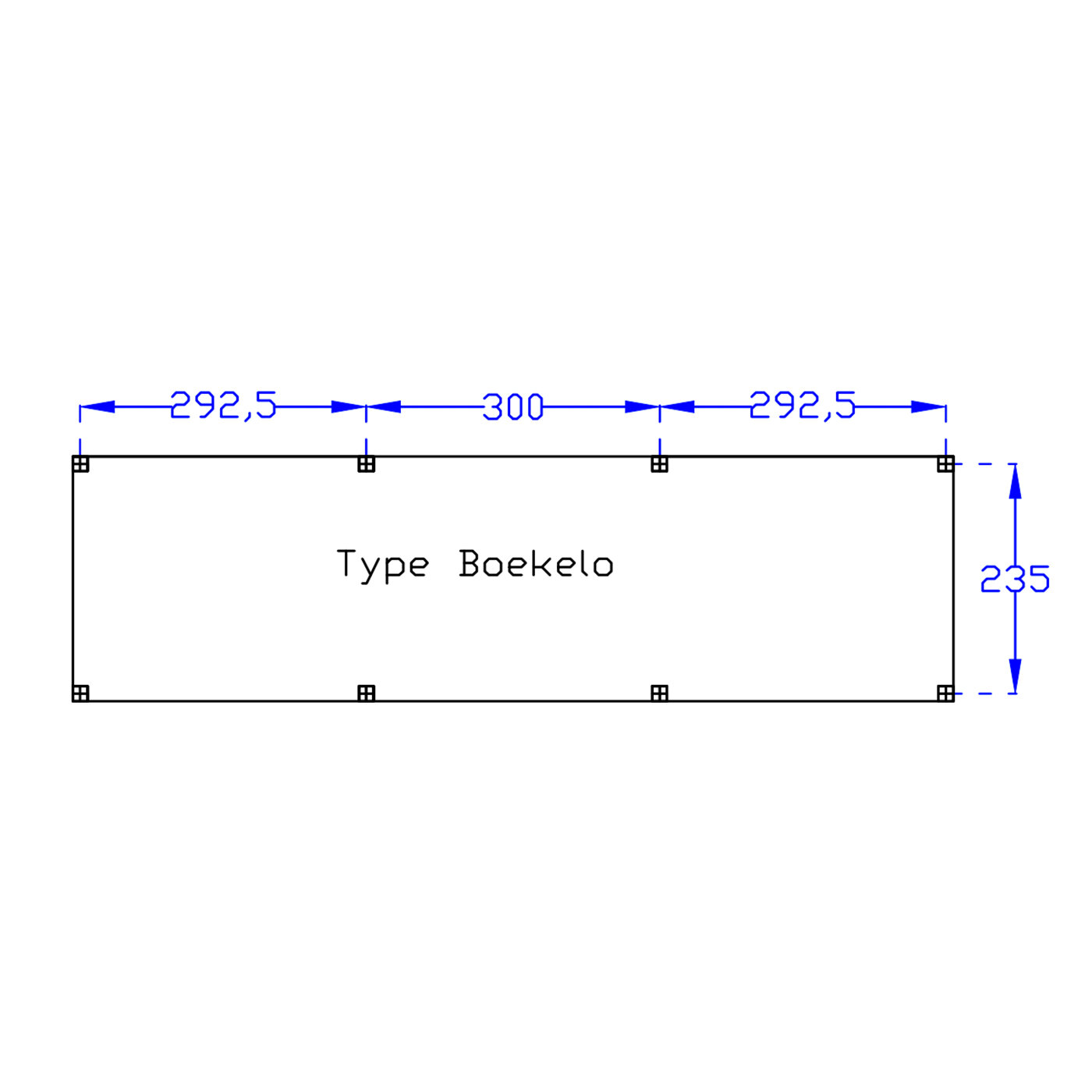 &Uuml;berdachung Boekelo Douglas 900 x 340 cm &ndash; Schwarze W&auml;nde