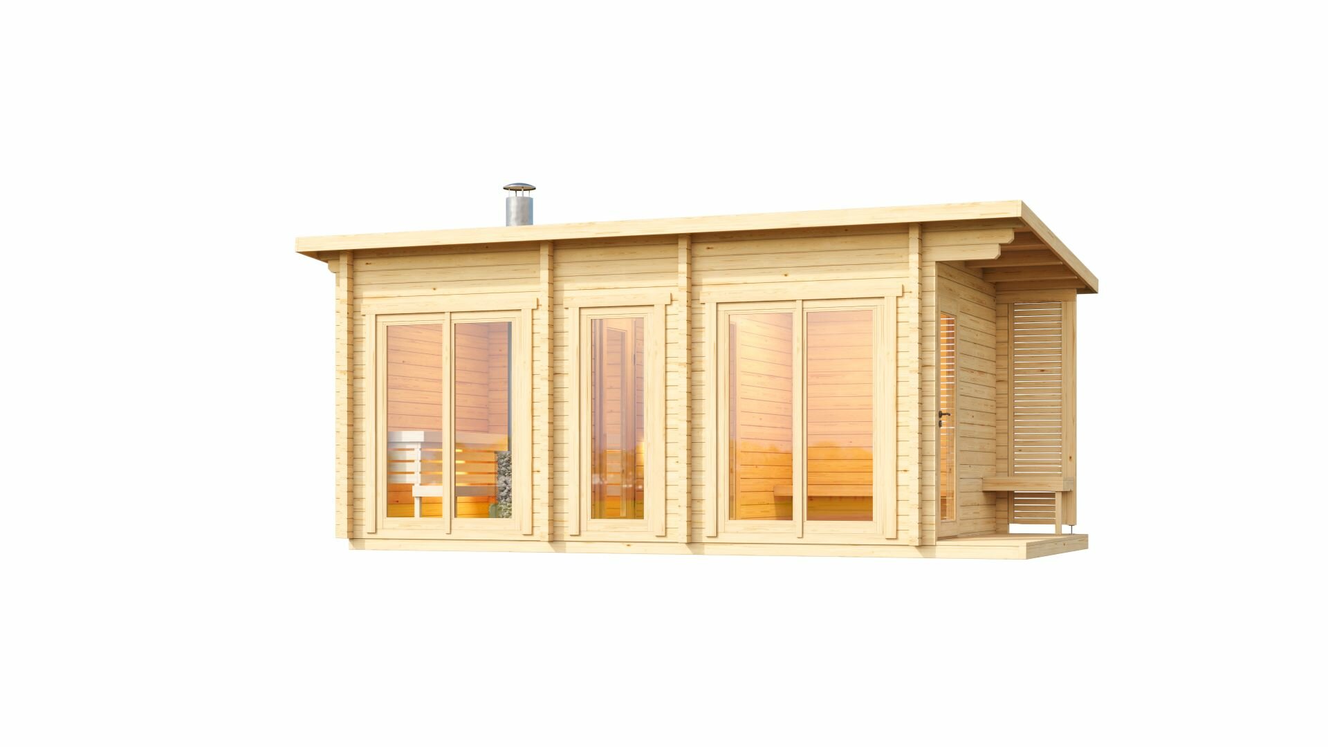 Sauna huis Tampere XL | 40 mm | onbehandeld