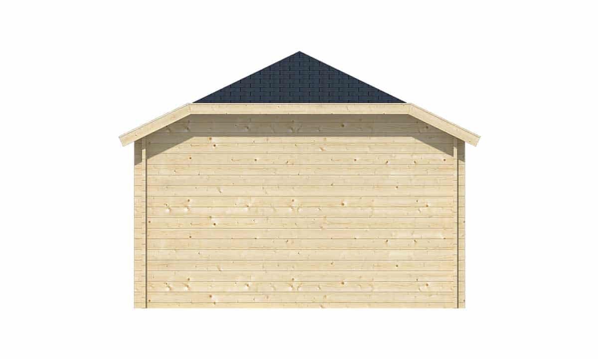 Gartenhaus Torkel mit Uberdachung und Seitendach 700 x 420 cm 