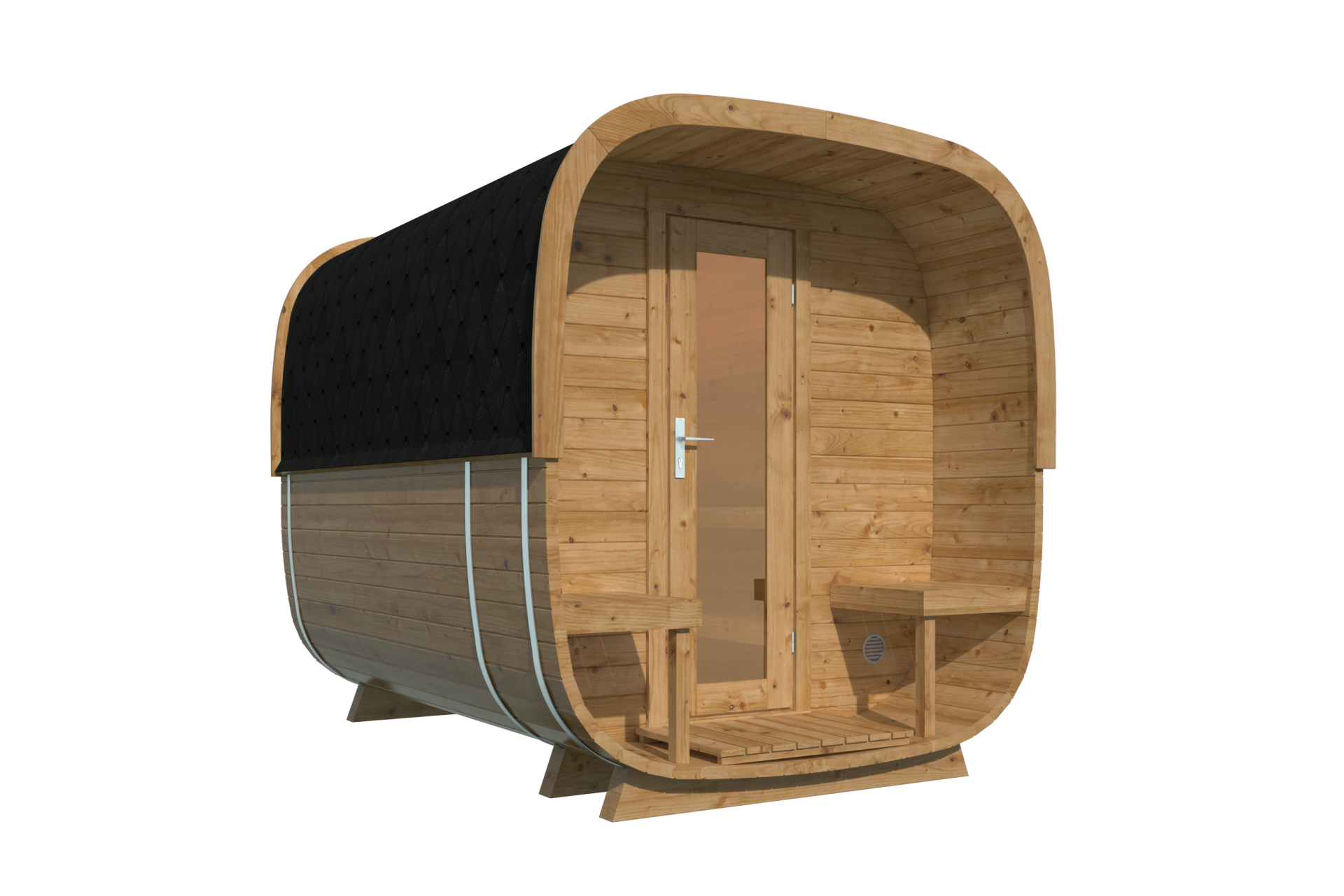 Sauna cube Rovaniemi &Oslash;219 x 280 cm - thermowood 42mm