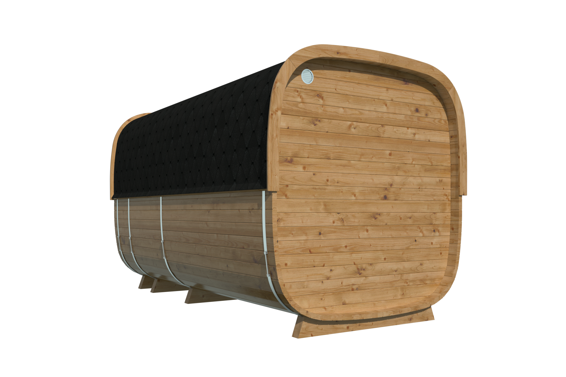 Sauna cube Rovaniemi &Oslash;219 x 390 cm - thermowood 42mm 