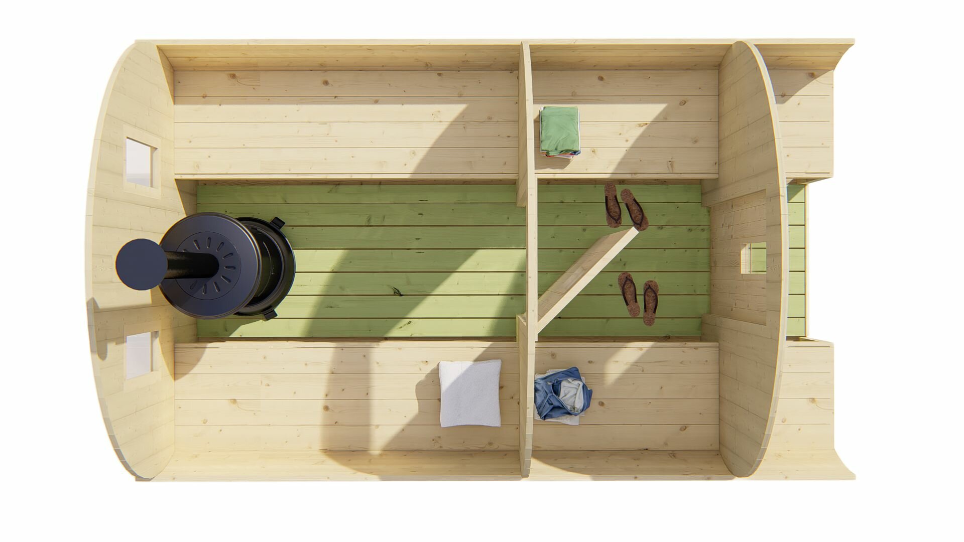 Saunabarrel vurenhout &Oslash;205 x 350 cm