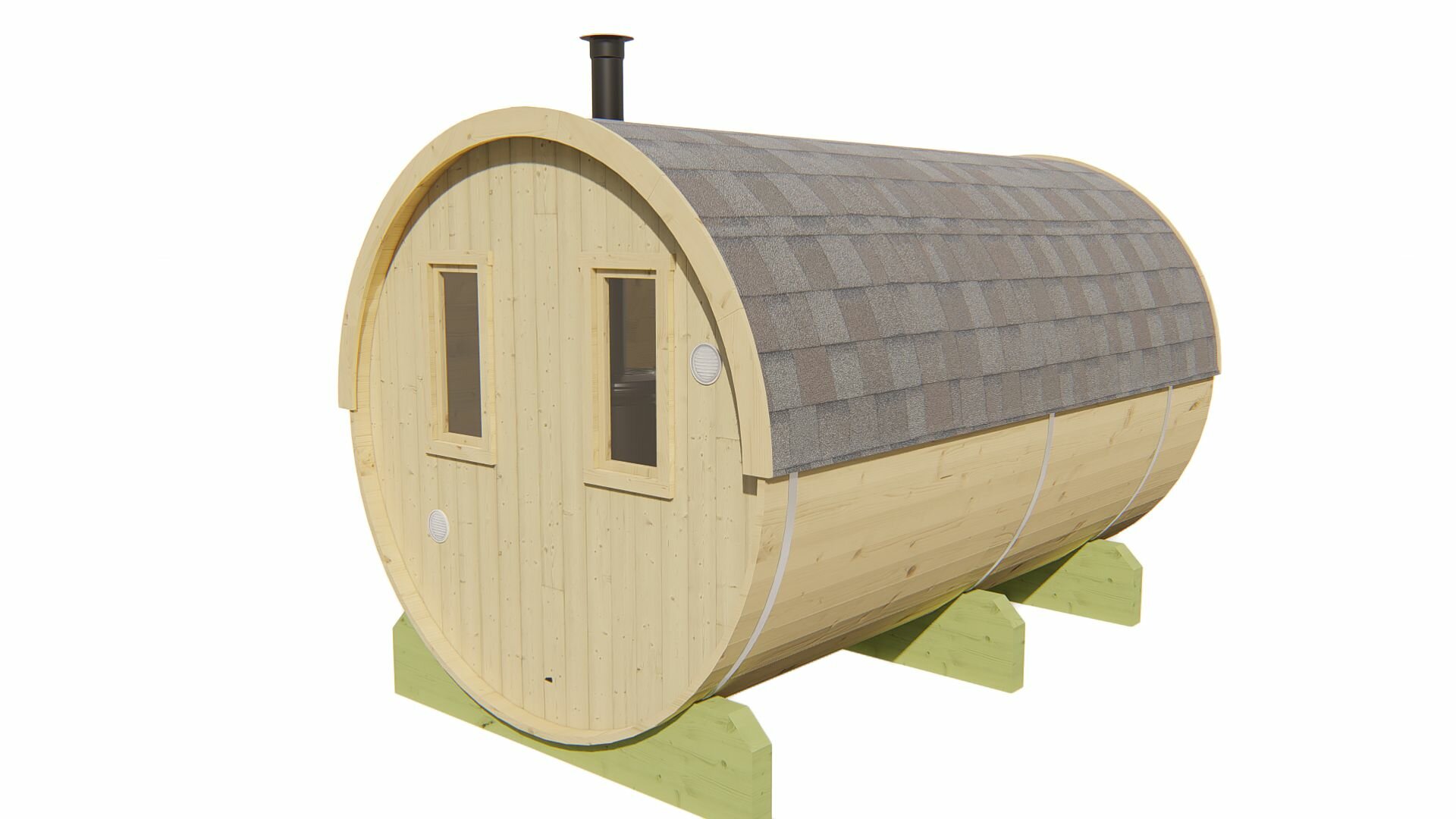 Saunabarrel vurenhout &Oslash;205 x 350 cm