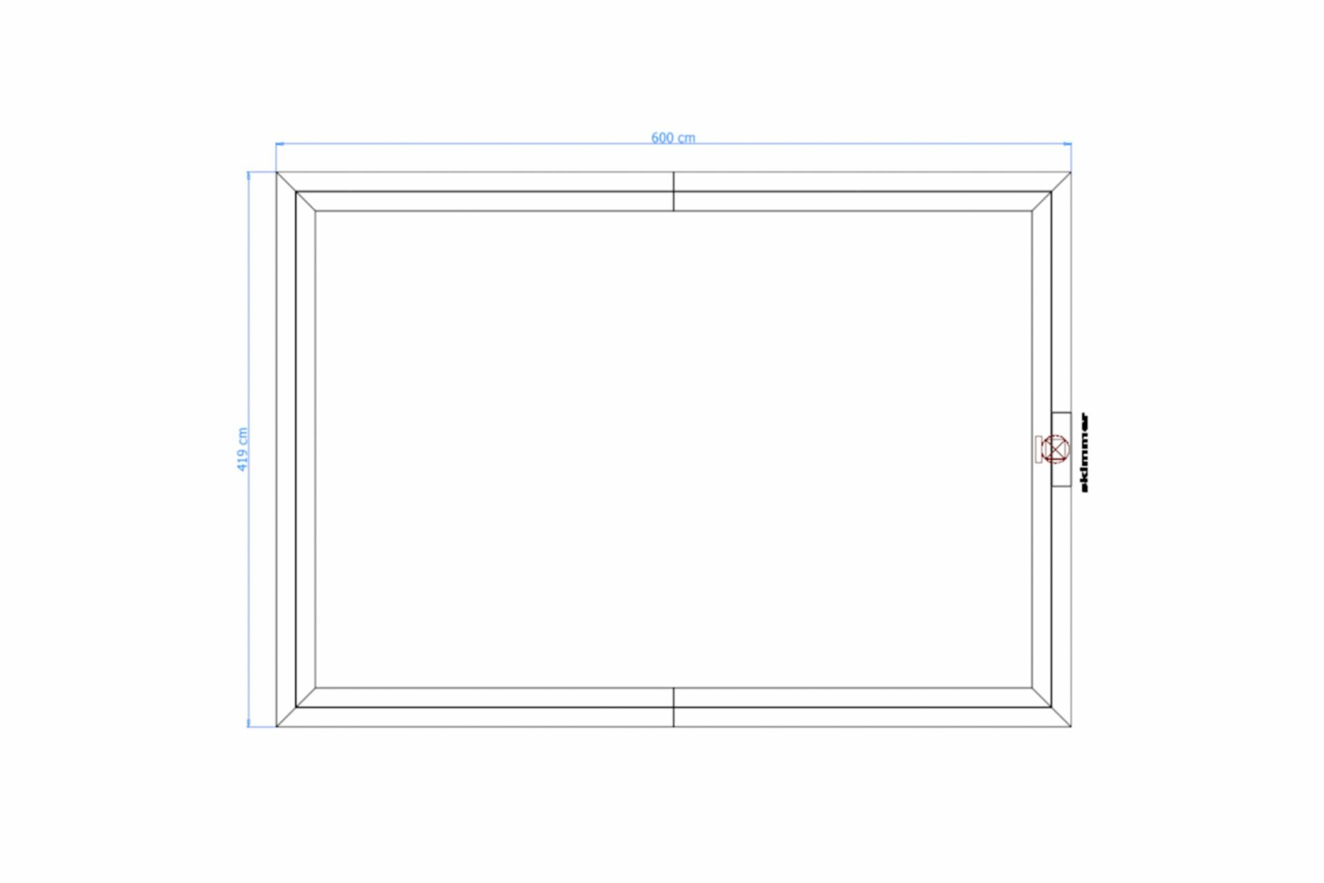 Luxe houten zwembad Playa Lagun 600 x 419 x 131 cm