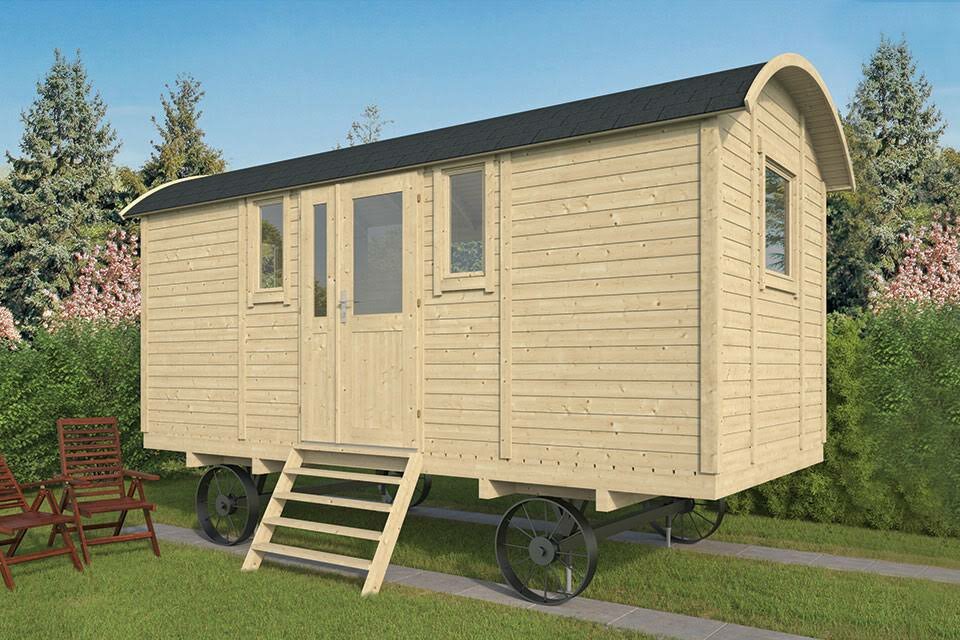 Zirkuswagen 480 x 240 x 319 cm mit Seitent&uuml;r - Pipowagen Patricia
