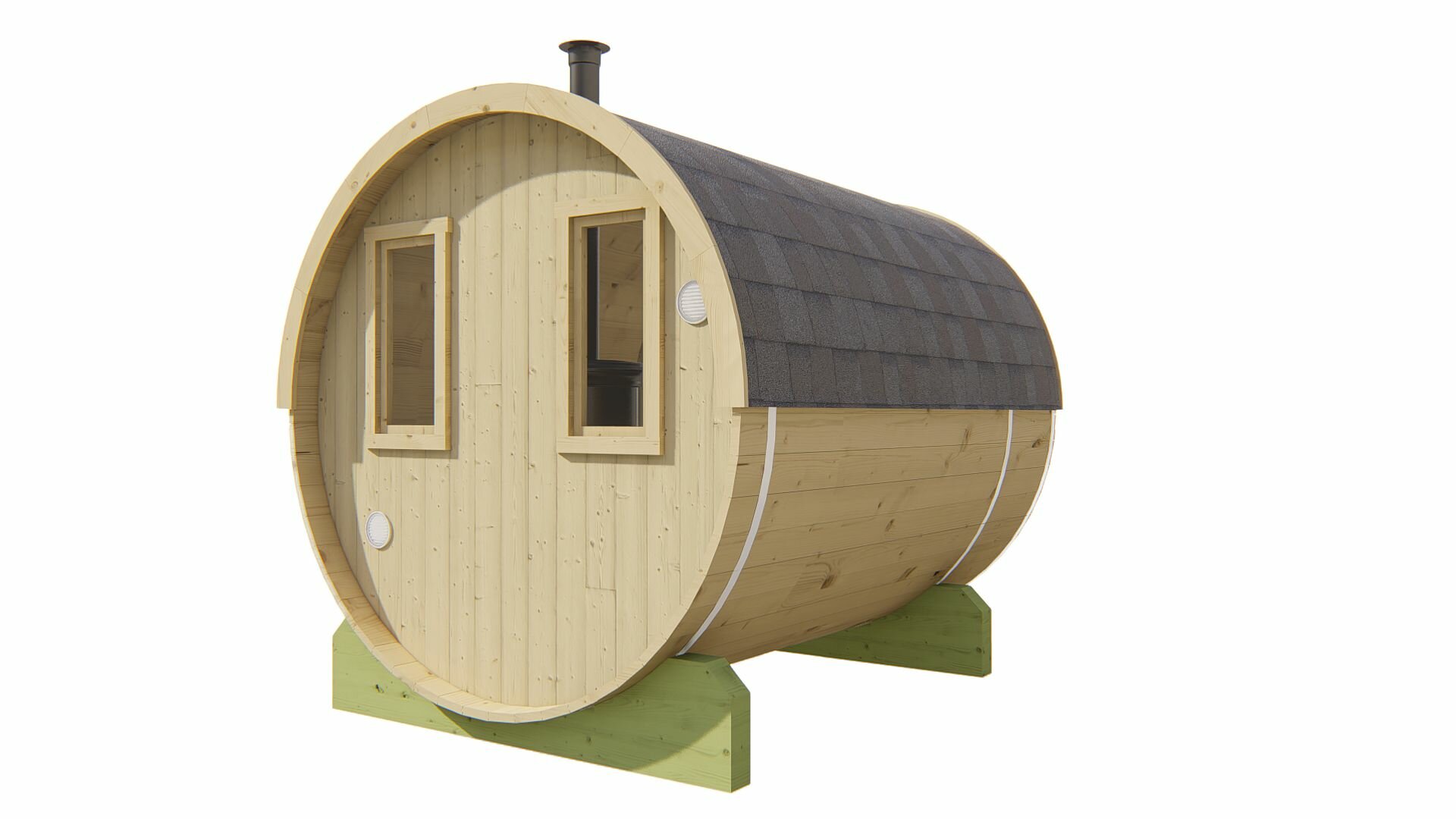 Saunabarrel vurenhout &Oslash;205 x 250 cm