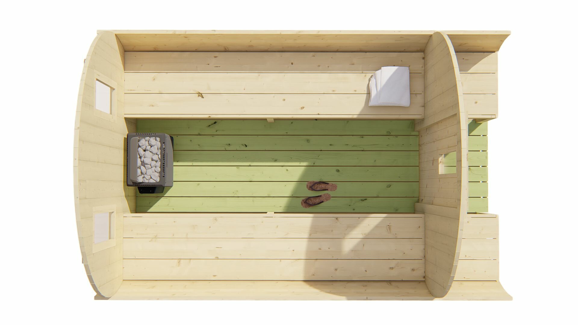 Saunabarrel vurenhout &Oslash;205 x 300 cm