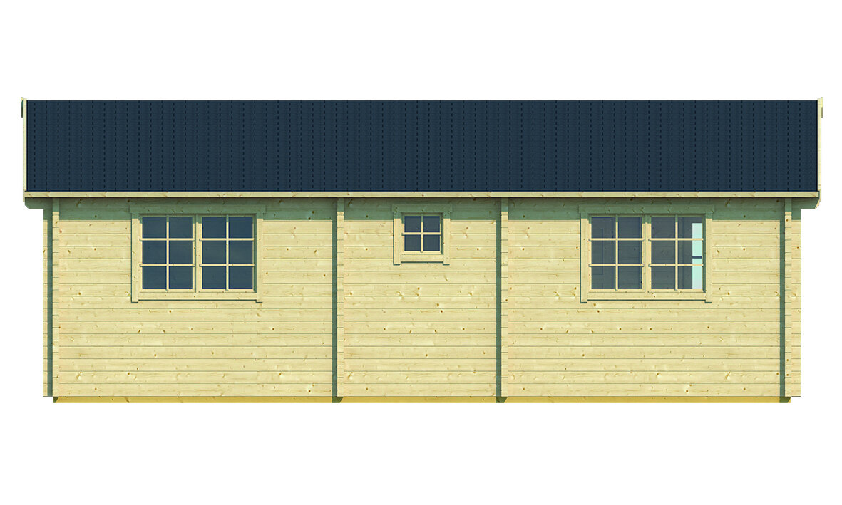 Gartenhaus Ardee 700 x 817 x 317 cm &ndash; Fertighaus aus Holz &ndash; Luxus-Blockhaus