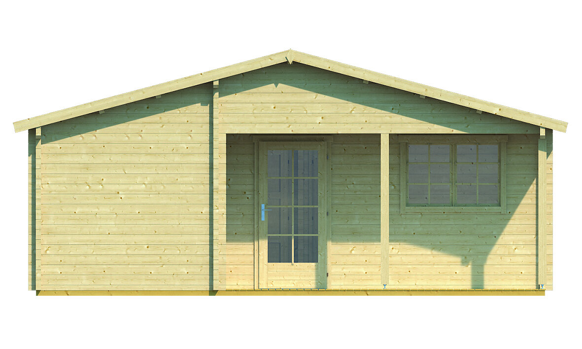 Gartenhaus Ardee 700 x 817 x 317 cm &ndash; Fertighaus aus Holz &ndash; Luxus-Blockhaus