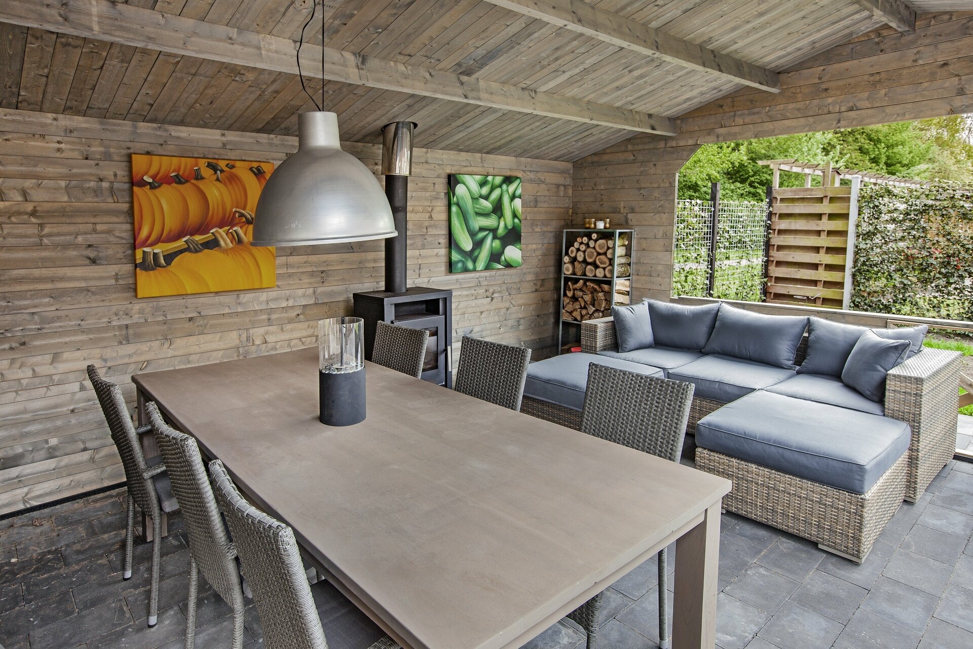 Gartenhaus Mokka mit Seitendach 900 x 400 x 279 cm