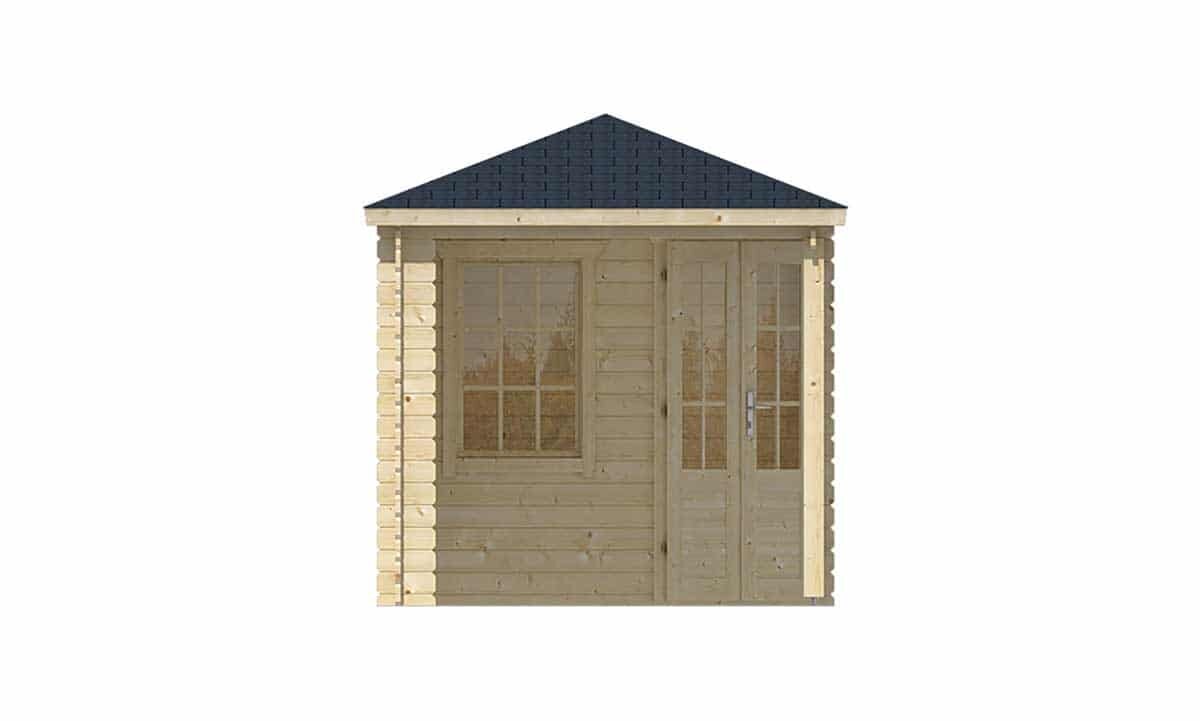 Gartenhaus Niklas mit Uberdachung 250 + 325 x 250 