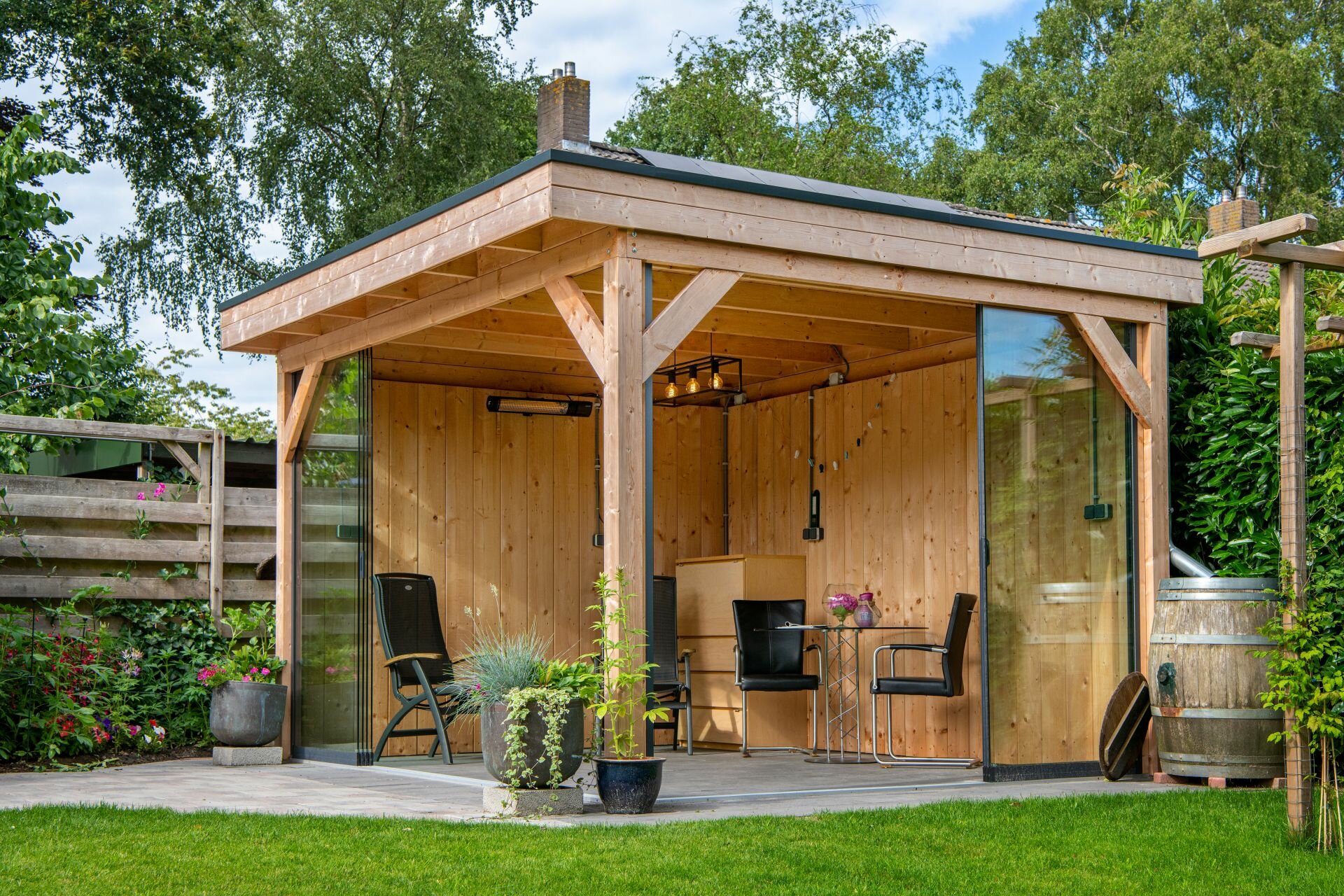 &Uuml;berdachung Zoutelande Red Class Wood 400 x 330 cm (Bausatz)