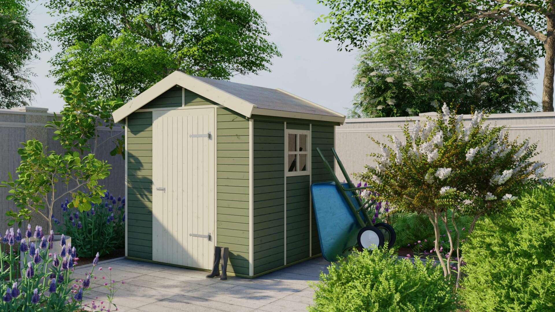 Ger&auml;tehaus Boudewijn 180 x 180 x 207 cm Druckimpr&auml;gniert Wandst&auml;rke 16 mm - Gartenschrank