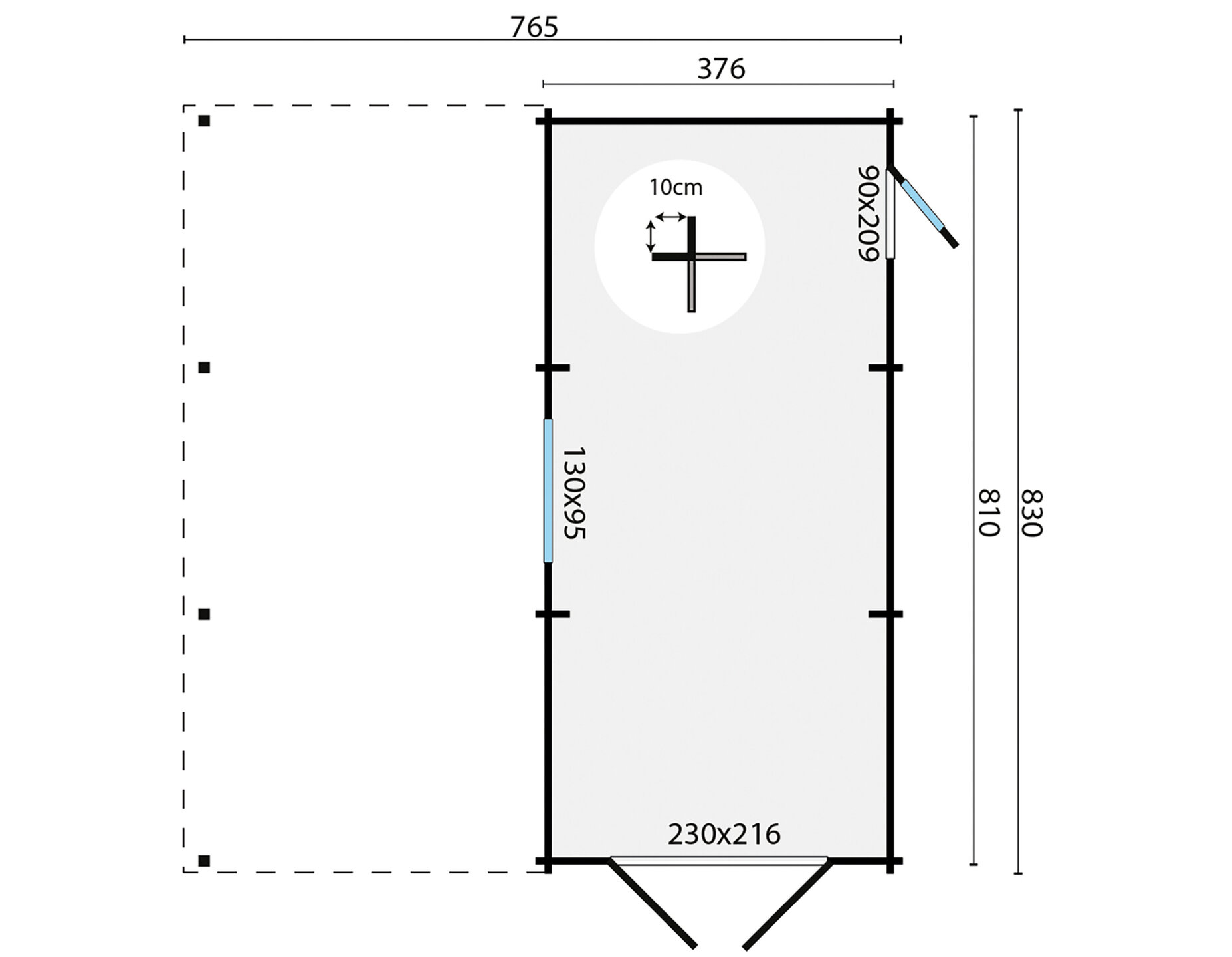plattegrond-houten-garage-carport-berggren-765x830x331cm-58mm