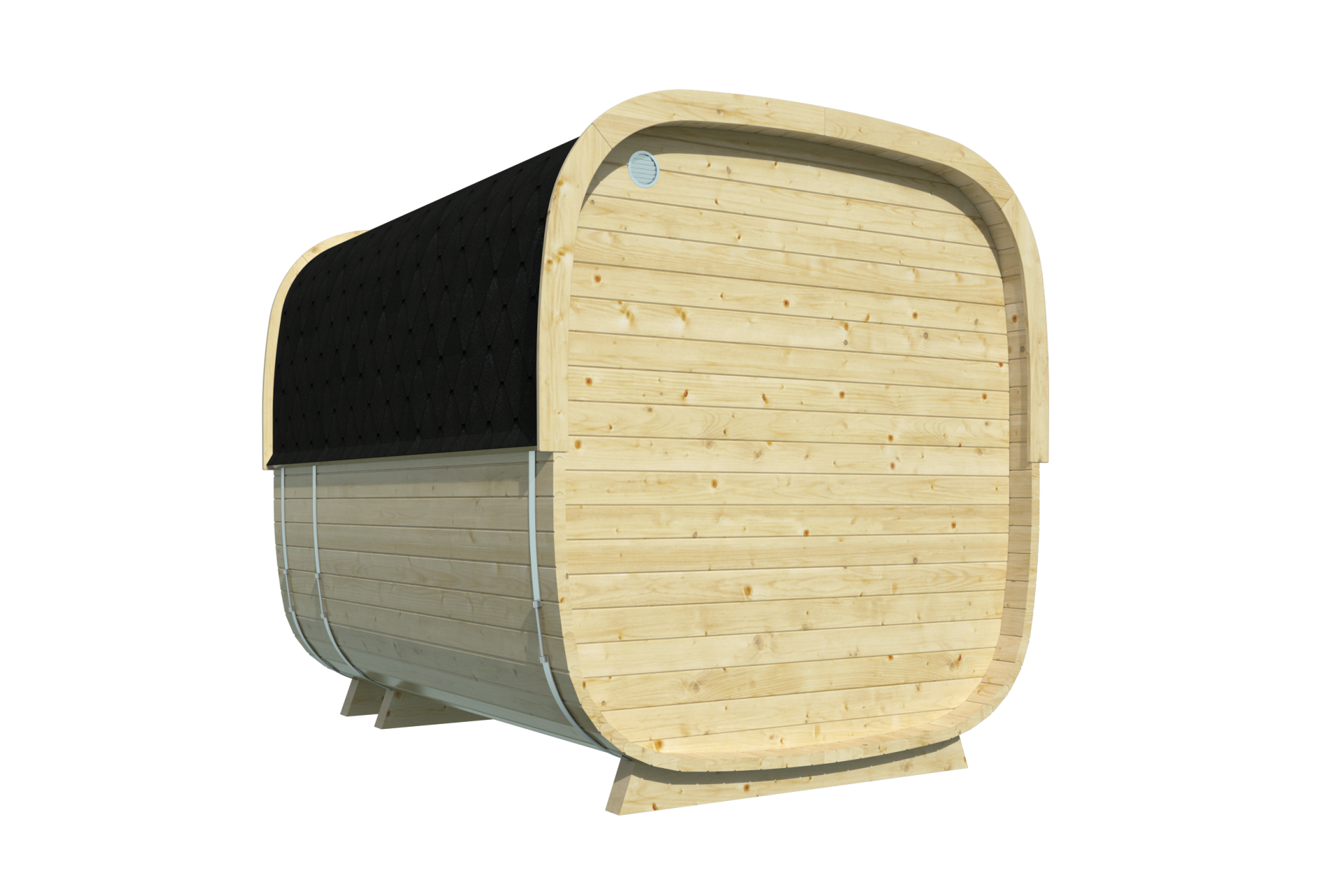 Sauna cube Rovaniemi &Oslash;219 x 280 cm - vurenhout  38mm 