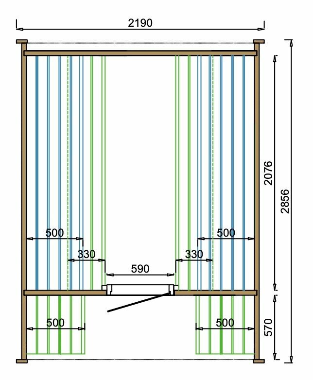 Sauna cube Rovaniemi &Oslash;219 x 280 cm - thermowood 42mm