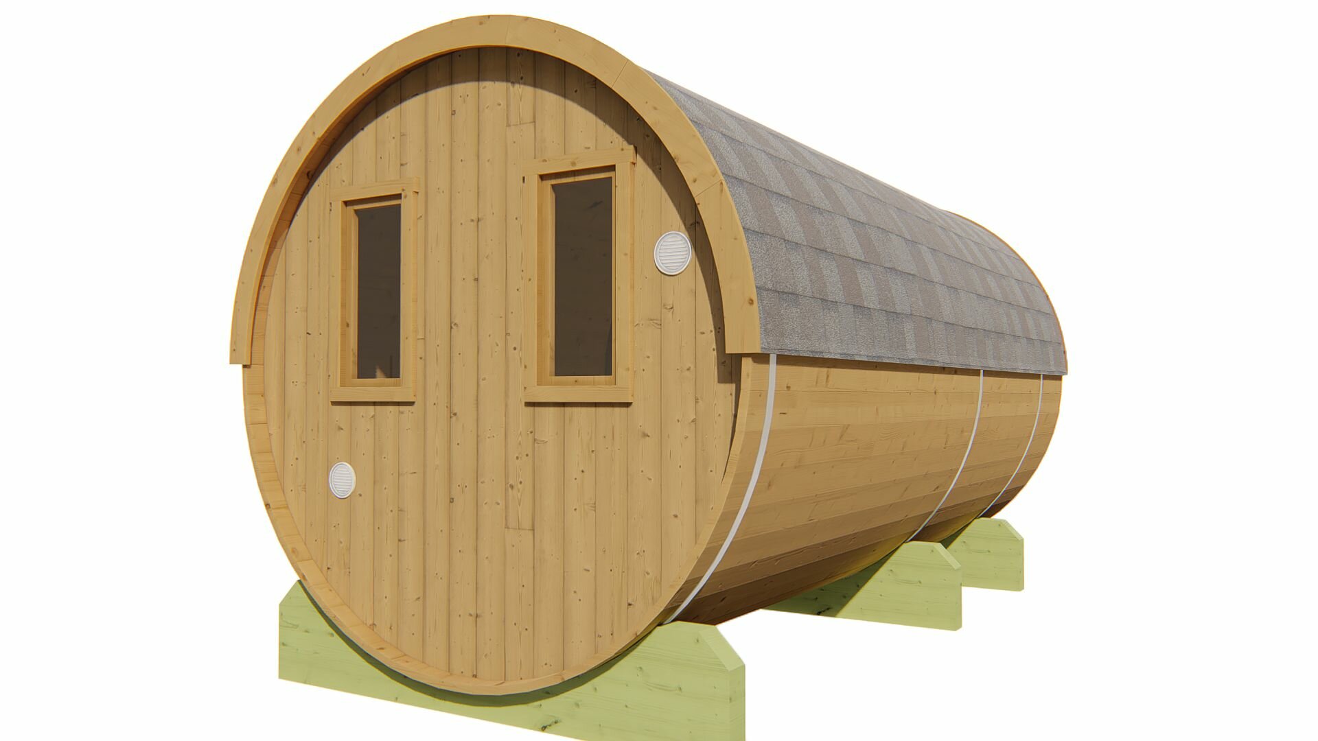 Barrelsauna Thermowood &Oslash;205 x 400 - Saunabarrel 400cm