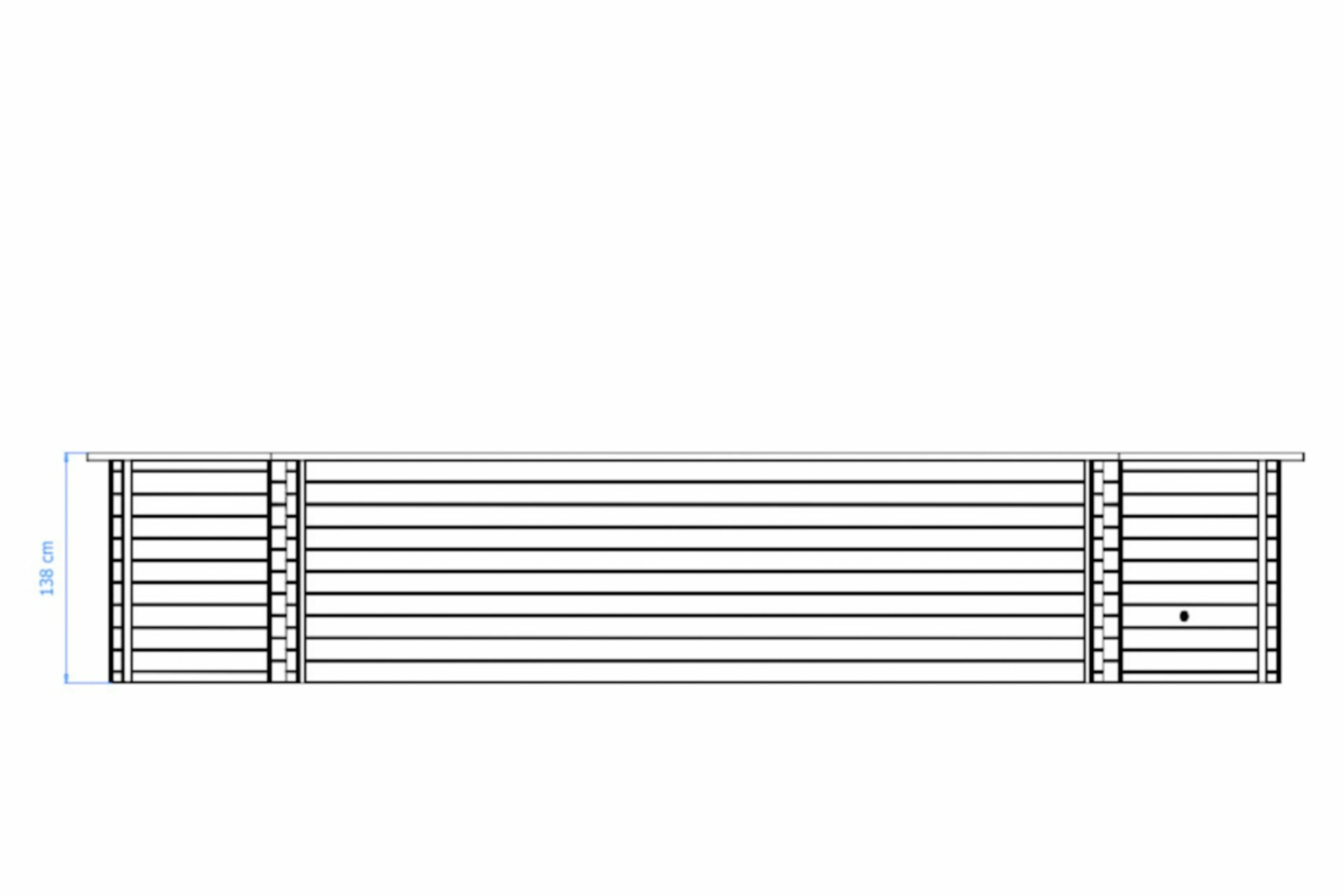 Luxe houten zwembad Playa Porto Marie 727 x 396 x 138 cm