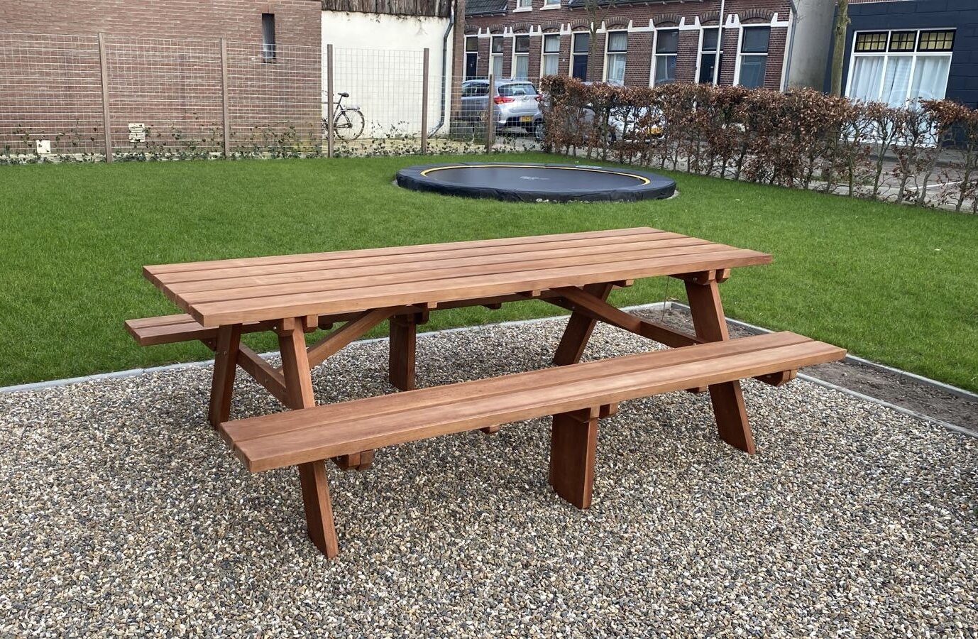 Picknicktisch Madrid 250 x 160 x 75 cm Hartholz (8 Personen) - Picknick-Set