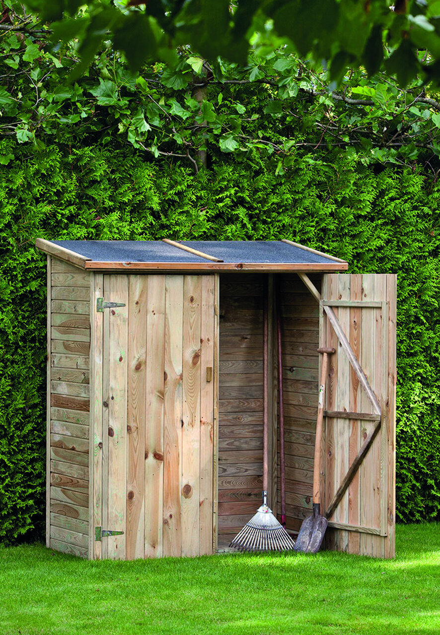 Ger&auml;tehaus Bayern Druckimpr&auml;gniert inkl. Dachpappe 150 x 70 x 173/185 cm