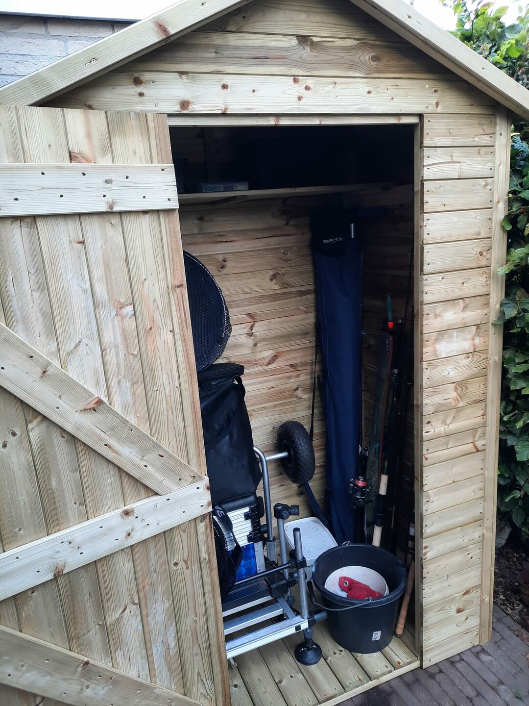 Tuinkast Drenthe 130 x 80 x 180/214cm incl. dakleer