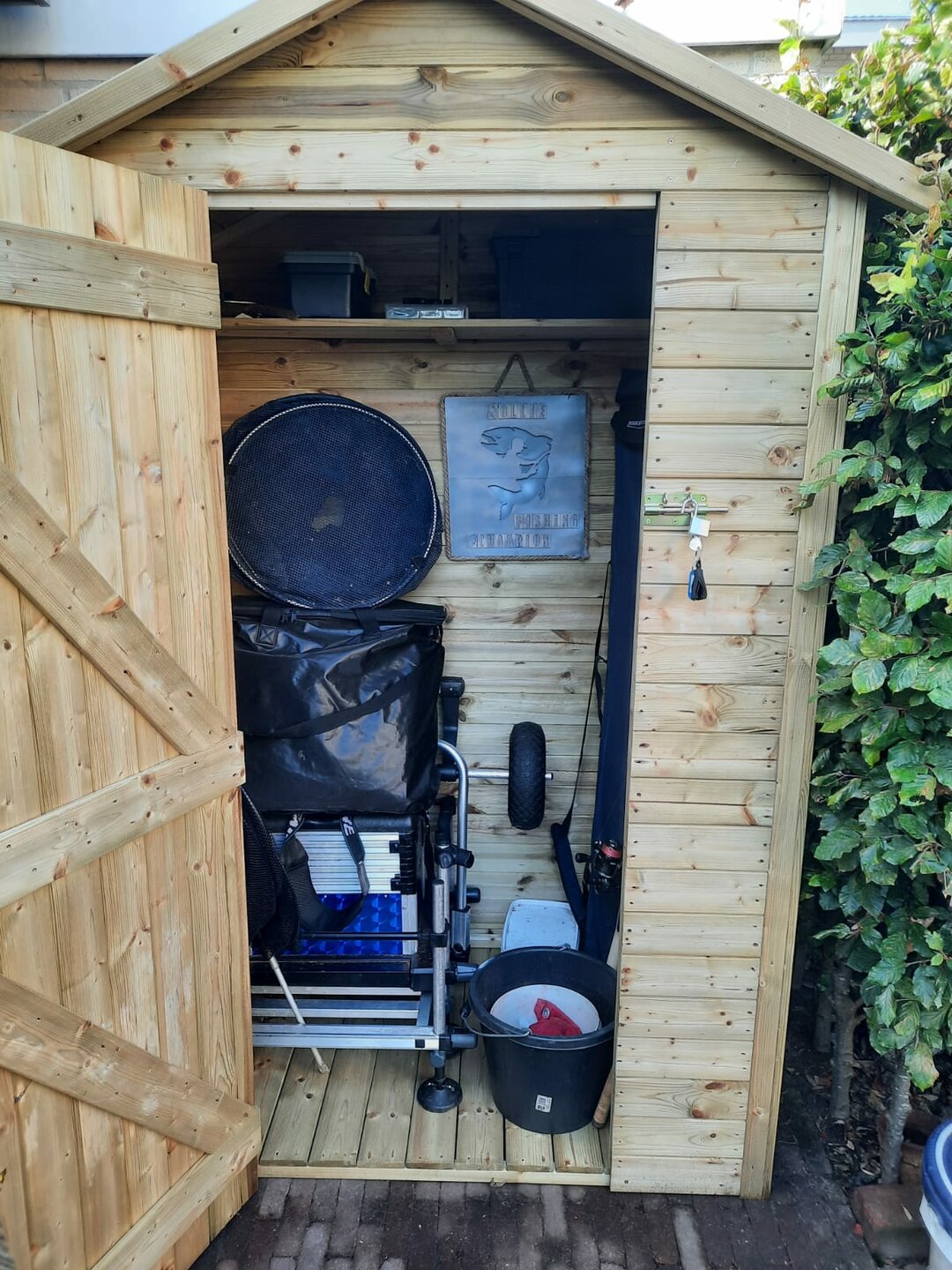 Tuinkast Drenthe 130 x 80 x 180/214cm incl. dakleer