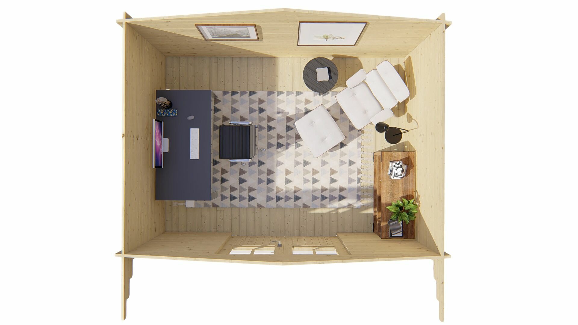 Blokhut Murcia bovenaanzicht