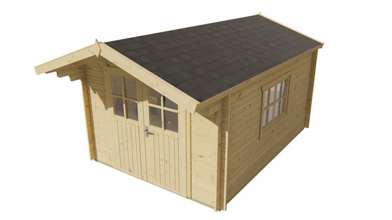 Blokhut Fraga bovenaanzicht