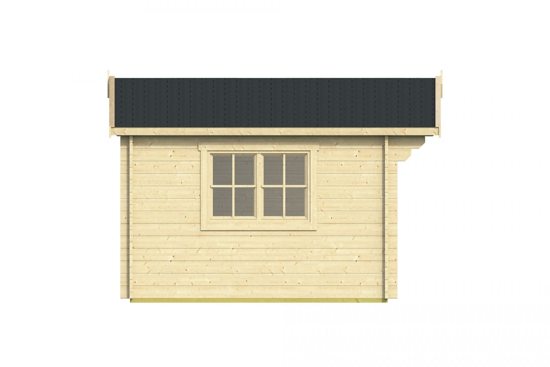 Blokhut Fraga linkerzijaanzicht