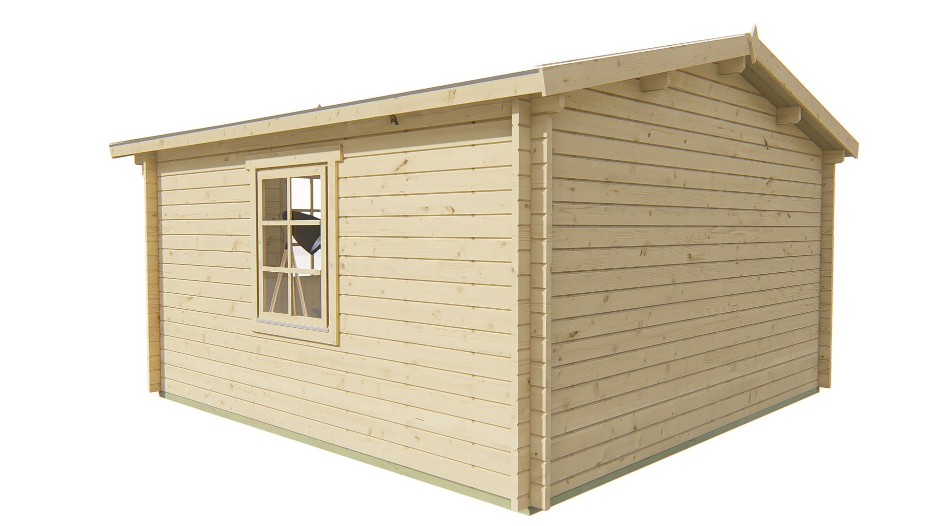 Blokhut Gunda rechterzijaanzicht