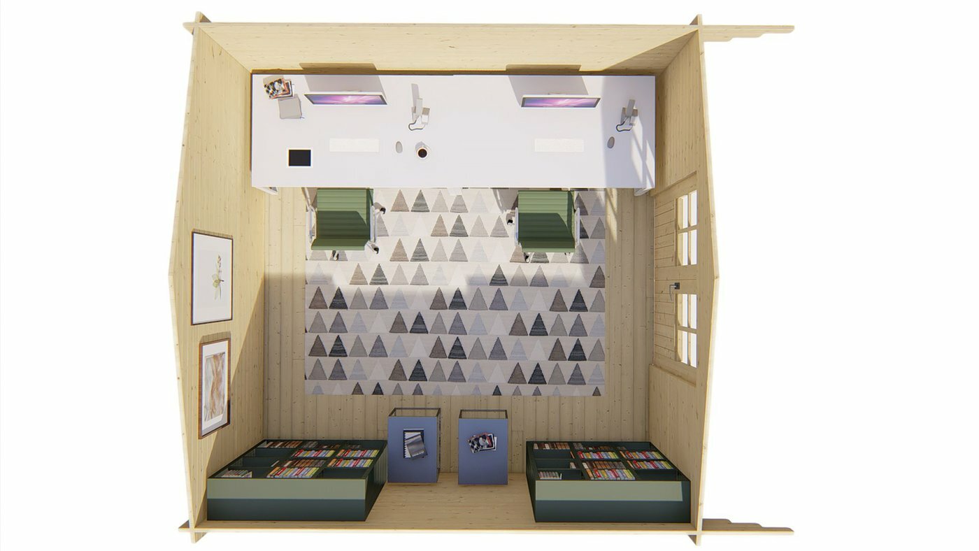 Blokhut Torrent bovenaanzicht