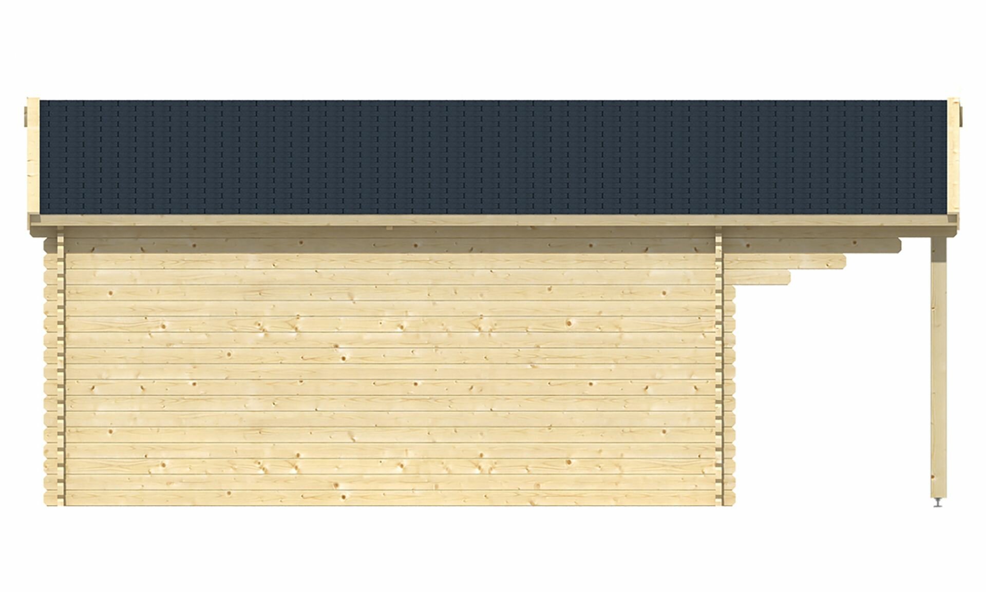 Blokhut Emiel linkerzijaanzicht