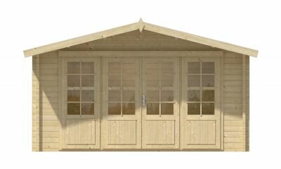 Blokhut Derby vooraanzicht