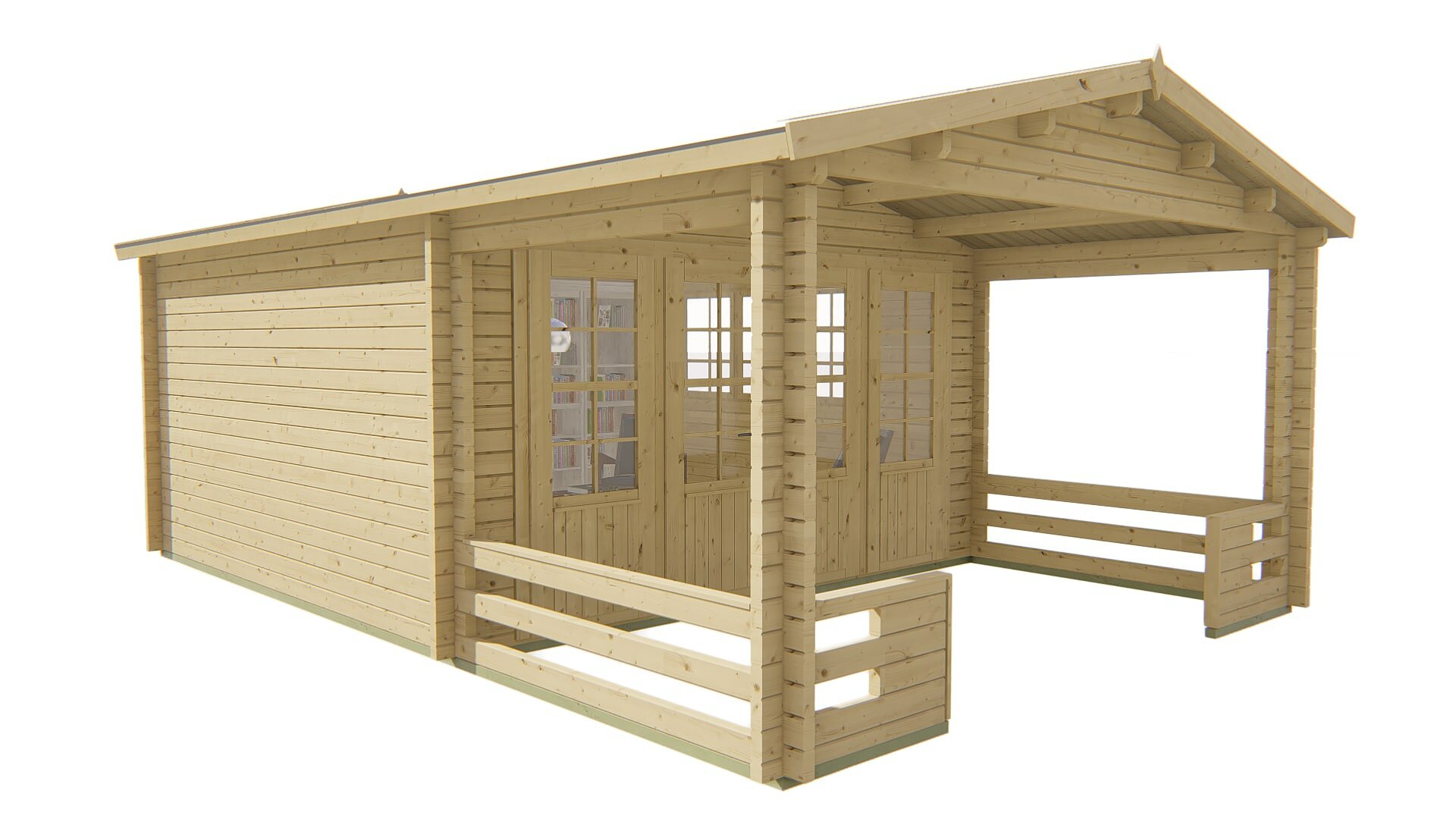 Blokhut Ipswich vooraanzicht